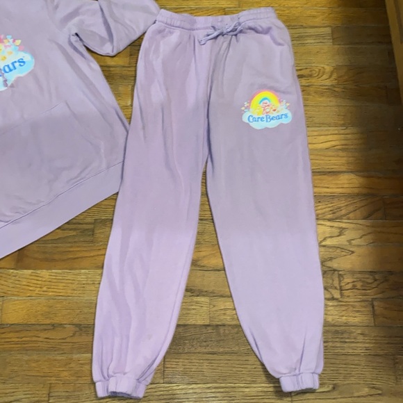 Care Bears Lavender 2 pc Jogging set/hoodie&o ants EUC WORN 2x if that! - Picture 6 of 15